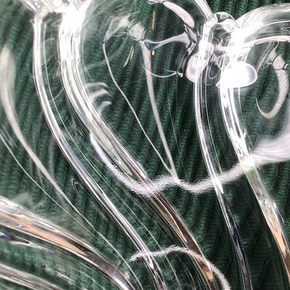 Thick Swedish Art Crystal Glass Bowl Trinket Dish - Picture 3 of 3